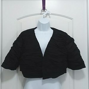 Calvin Klein Black Rusched Crop Jacket
